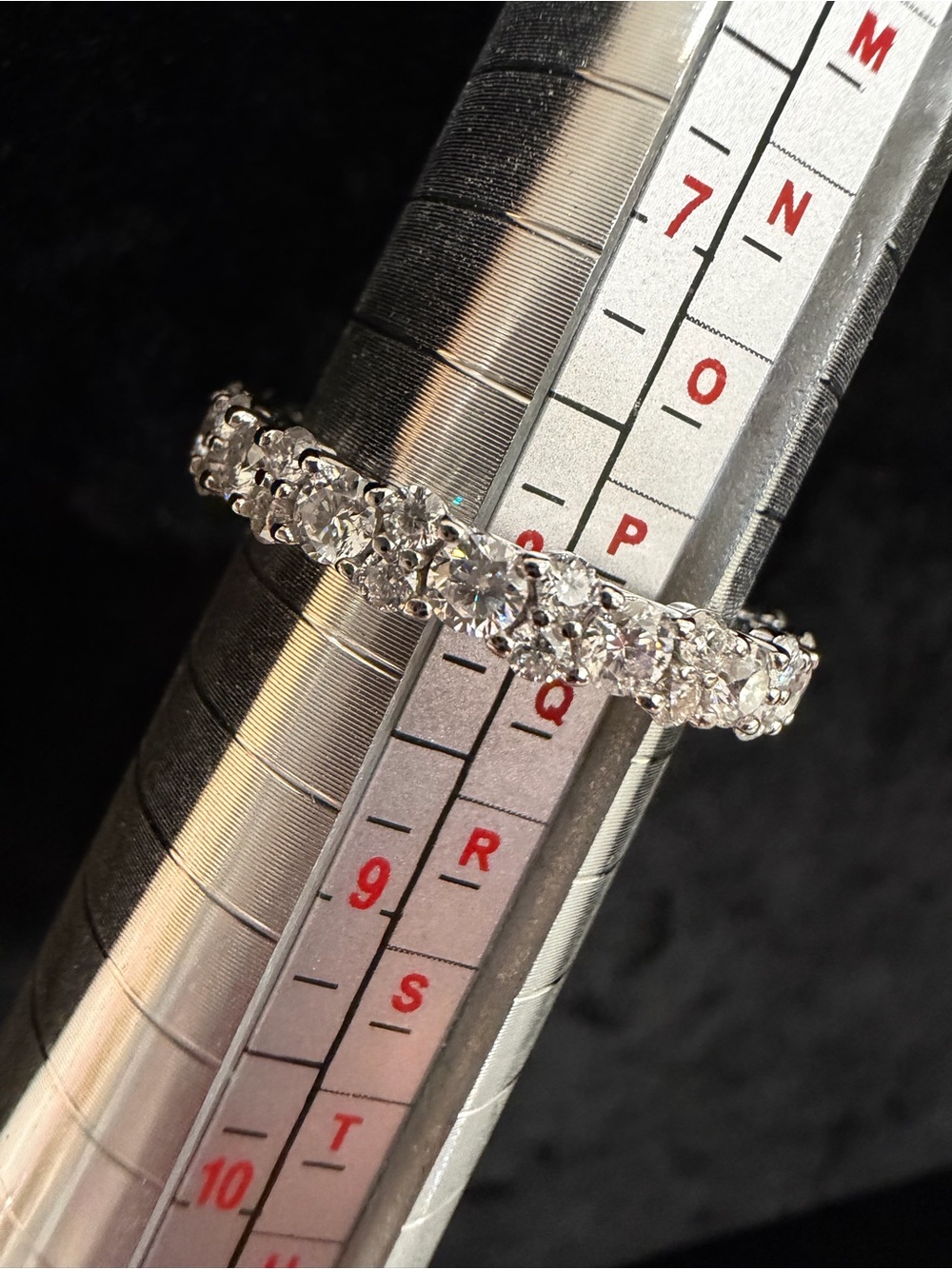 $650 Retail 2.0 Carat Moissanite Full Eternity Band in 925 Sterling Silver